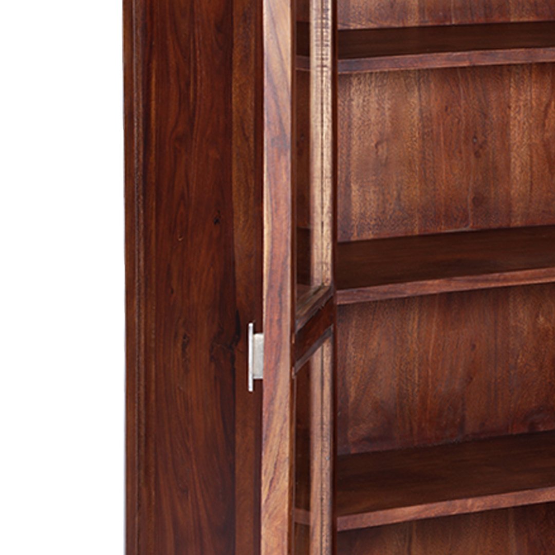 Pietro Tiffany Display Shelf (Sheesham Wood, Honey Oak)