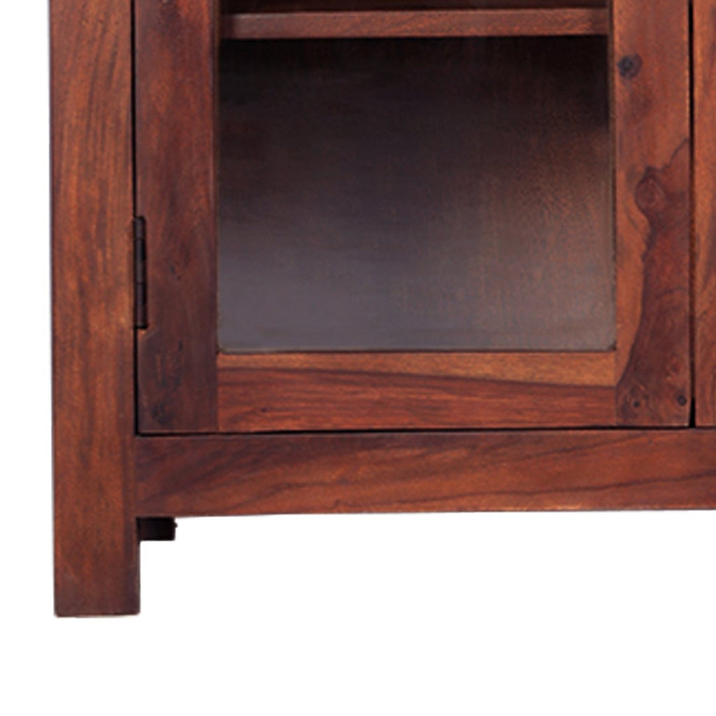 Pietro Tiffany Display Shelf (Sheesham Wood, Honey Oak)