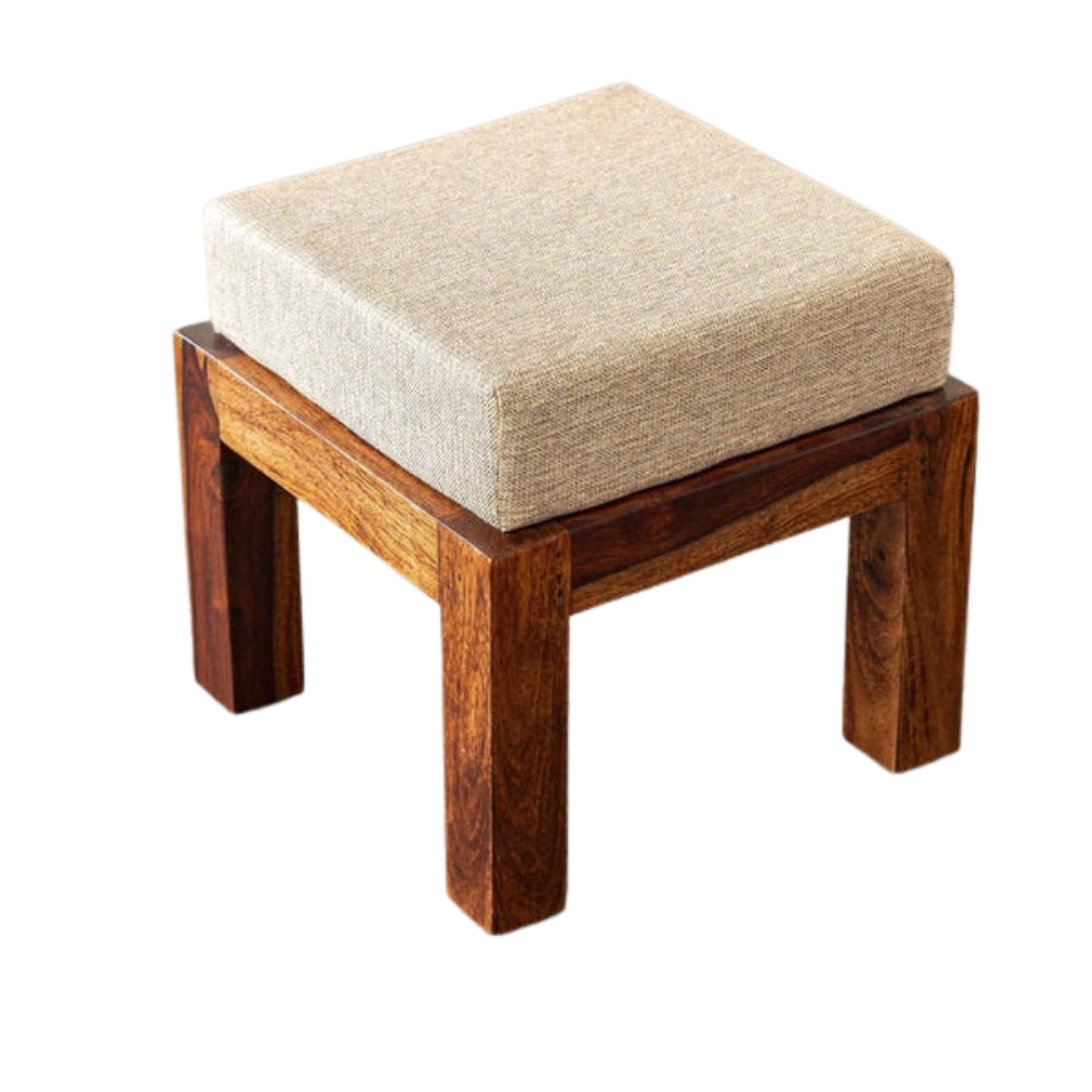 Rowan Solid Sheesham Wood Centre Coffee Table With 4 Stools