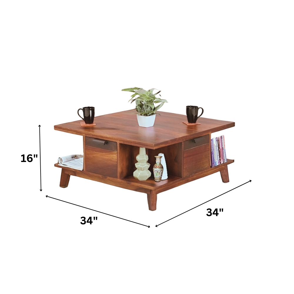 Waren Solid Sheesham Wood Coffee Table