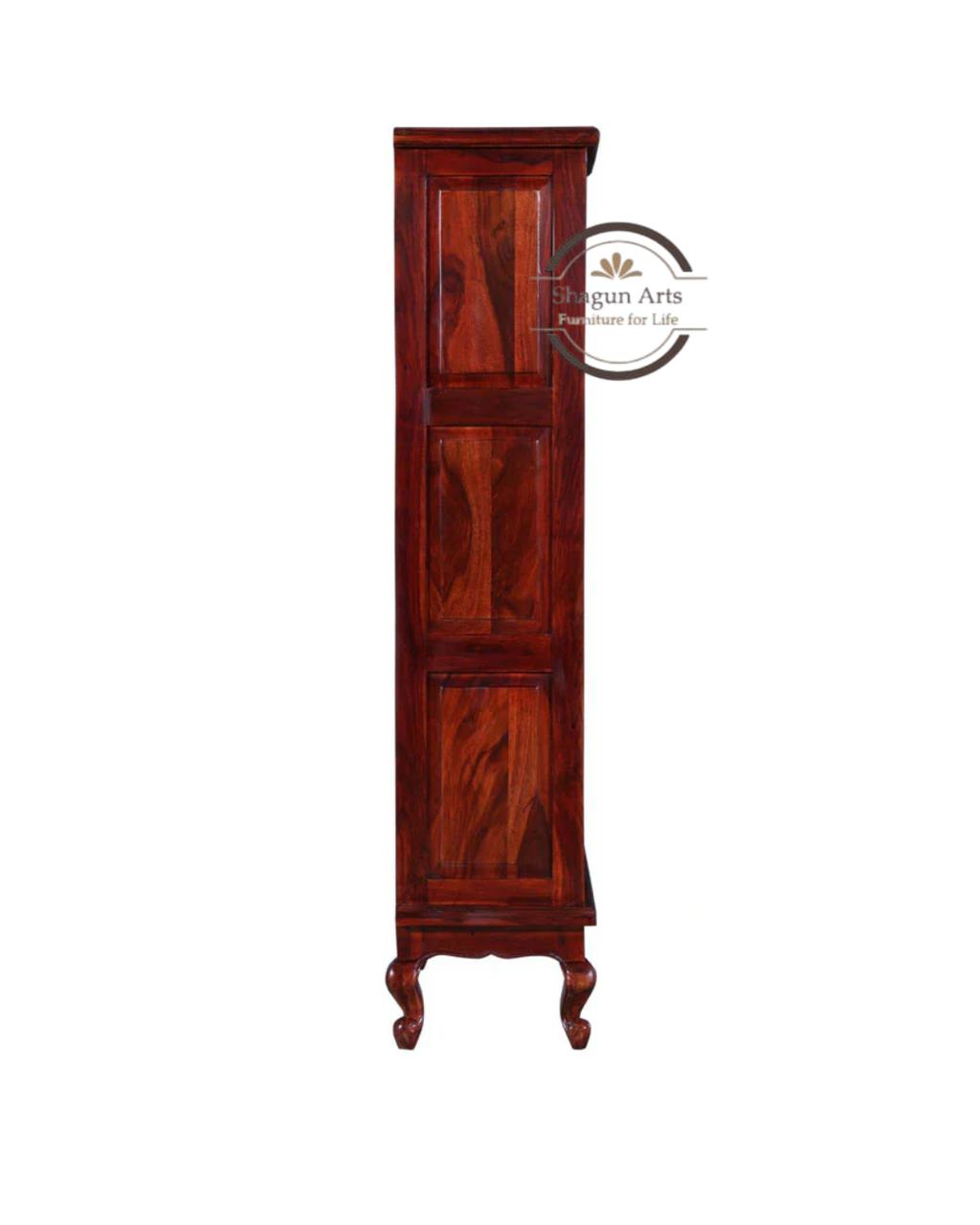 Portus Solid Sheesham Wood Book Shelf in Honey Oak Finish