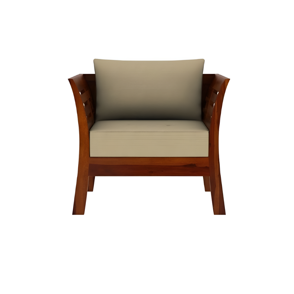 Grayson Solid Sheesham Wood 5 Seater Sofa