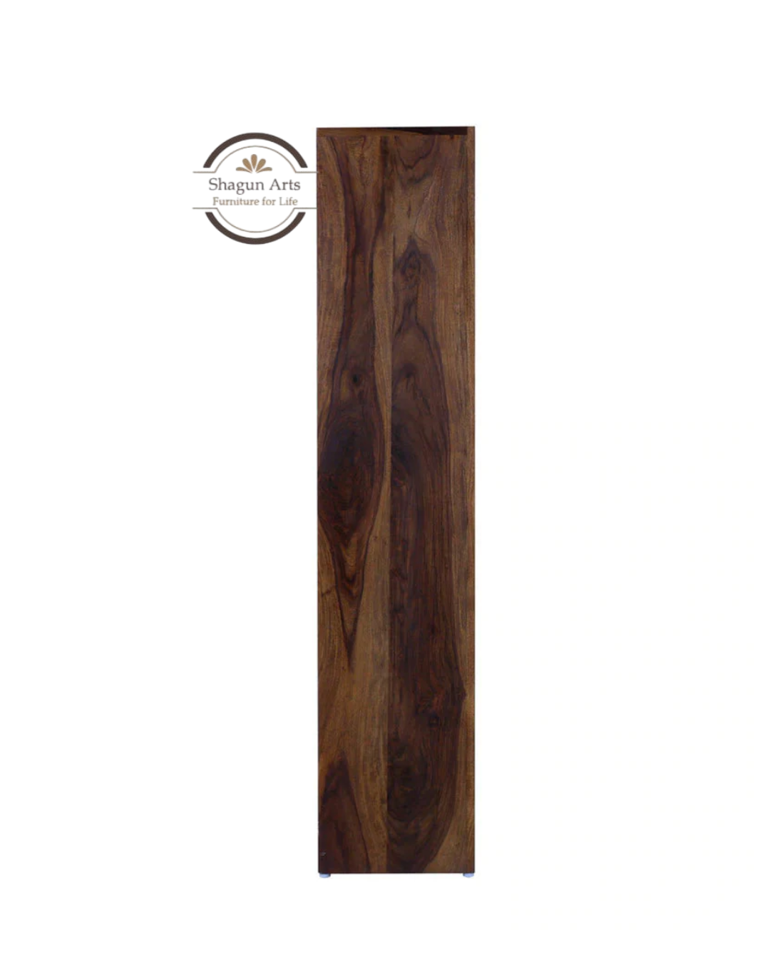 Anderson Solid Sheesham Wood 4-Tier Corner Bookshelf in Provincial Teak Finish