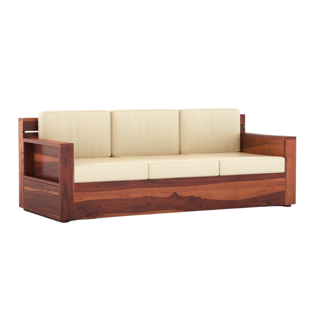 Raelyn Solid Sheesham Wood 5 Seater Sofa
