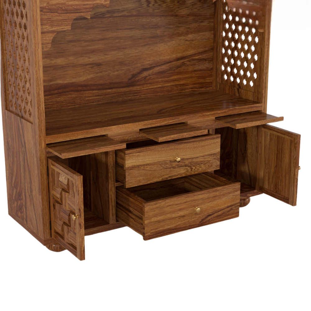 Selene Solid Sheesham Wood Temple