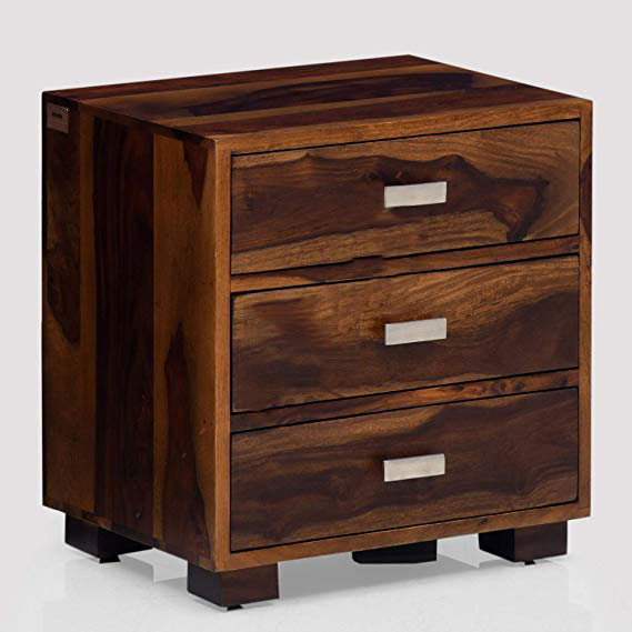 Dela Bedside Table (Teak Finish)