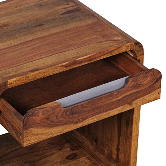 Cambrey Bed Sheesham Wooden Bedside End Table