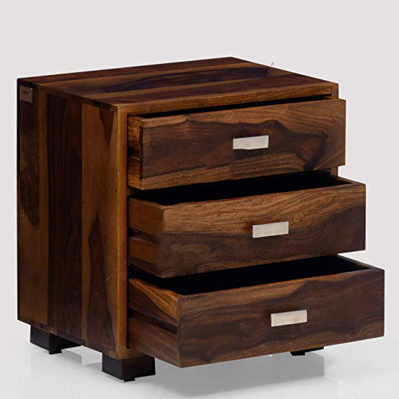 Dela Bedside Table (Teak Finish)