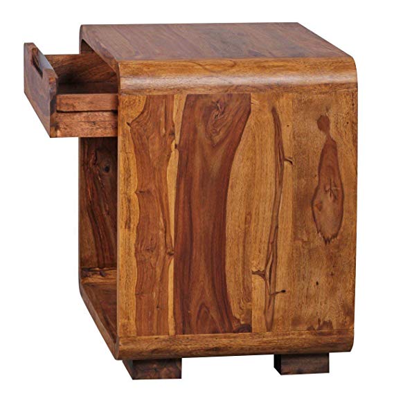 Cambrey Bed Sheesham Wooden Bedside End Table