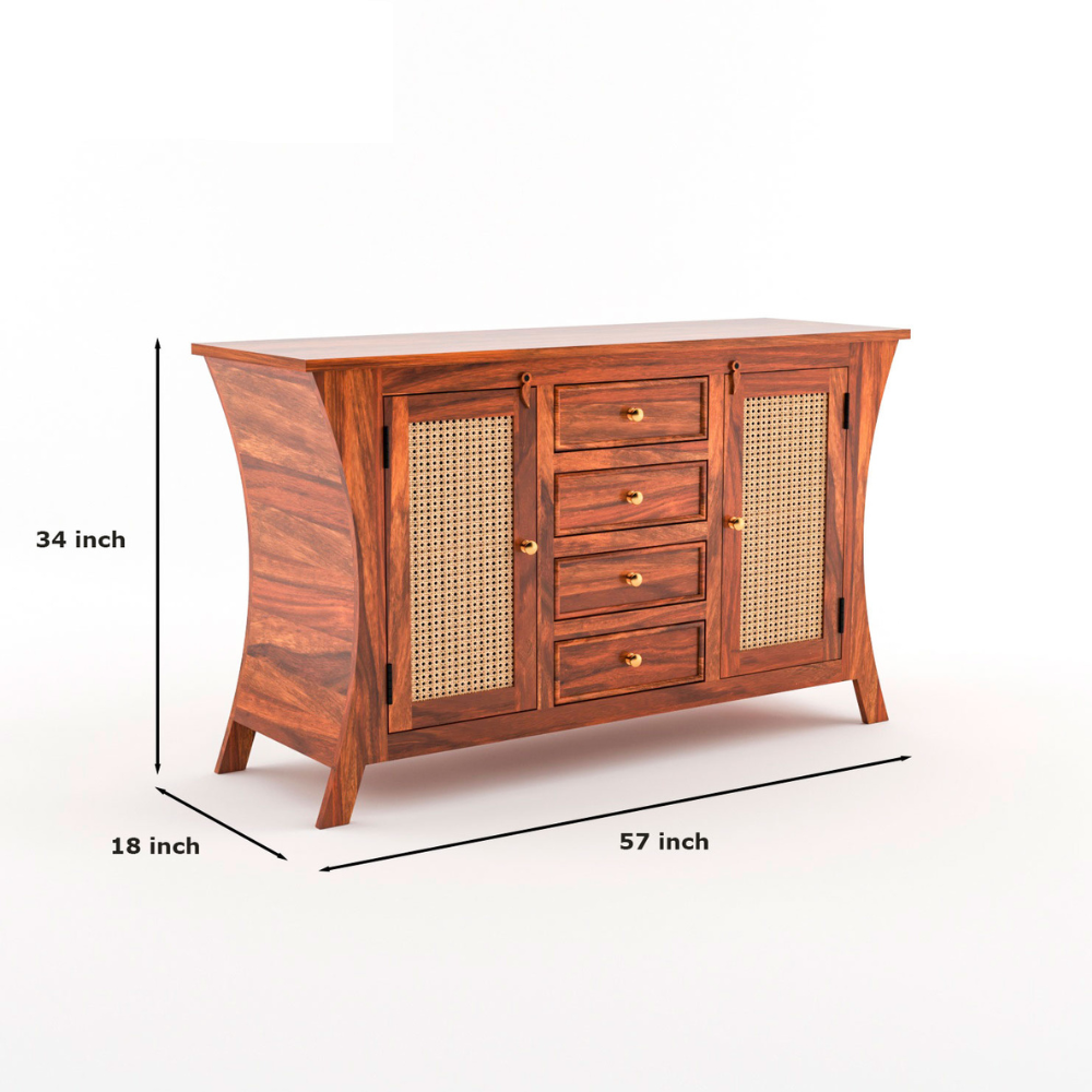 Axton Solid Sheesham Wood Sideboard