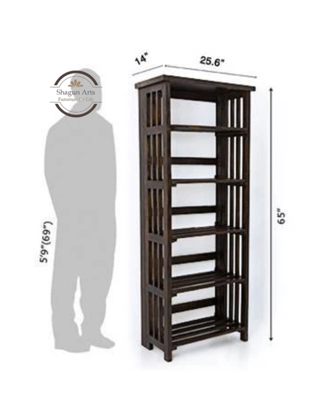 Hamlin Folding Book Shelf