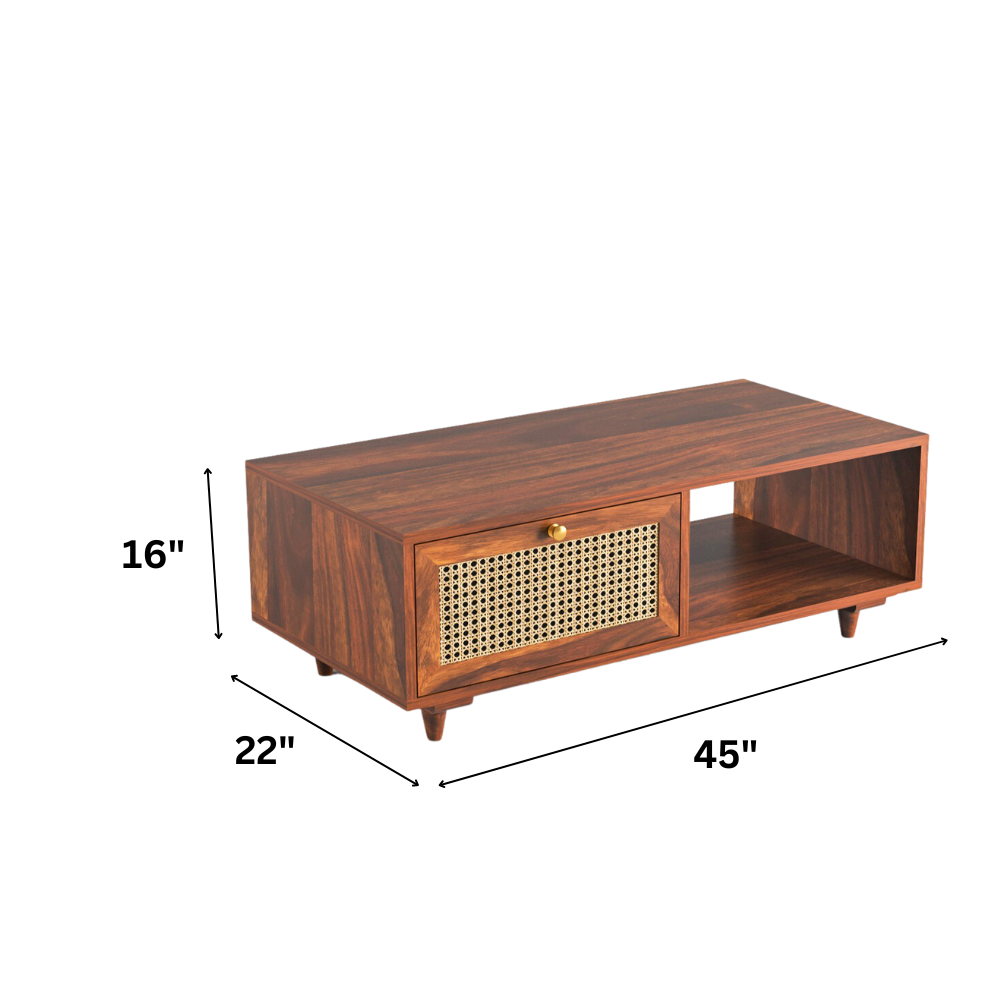 Xenia Solid Sheesham Wood Coffee Table