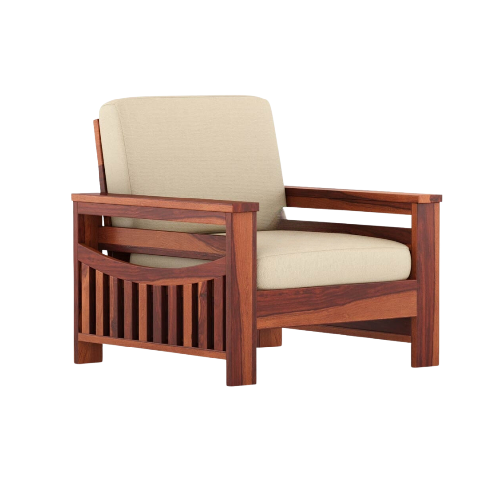 Corbin Solid Sheesham Wood 5 Seater Sofa