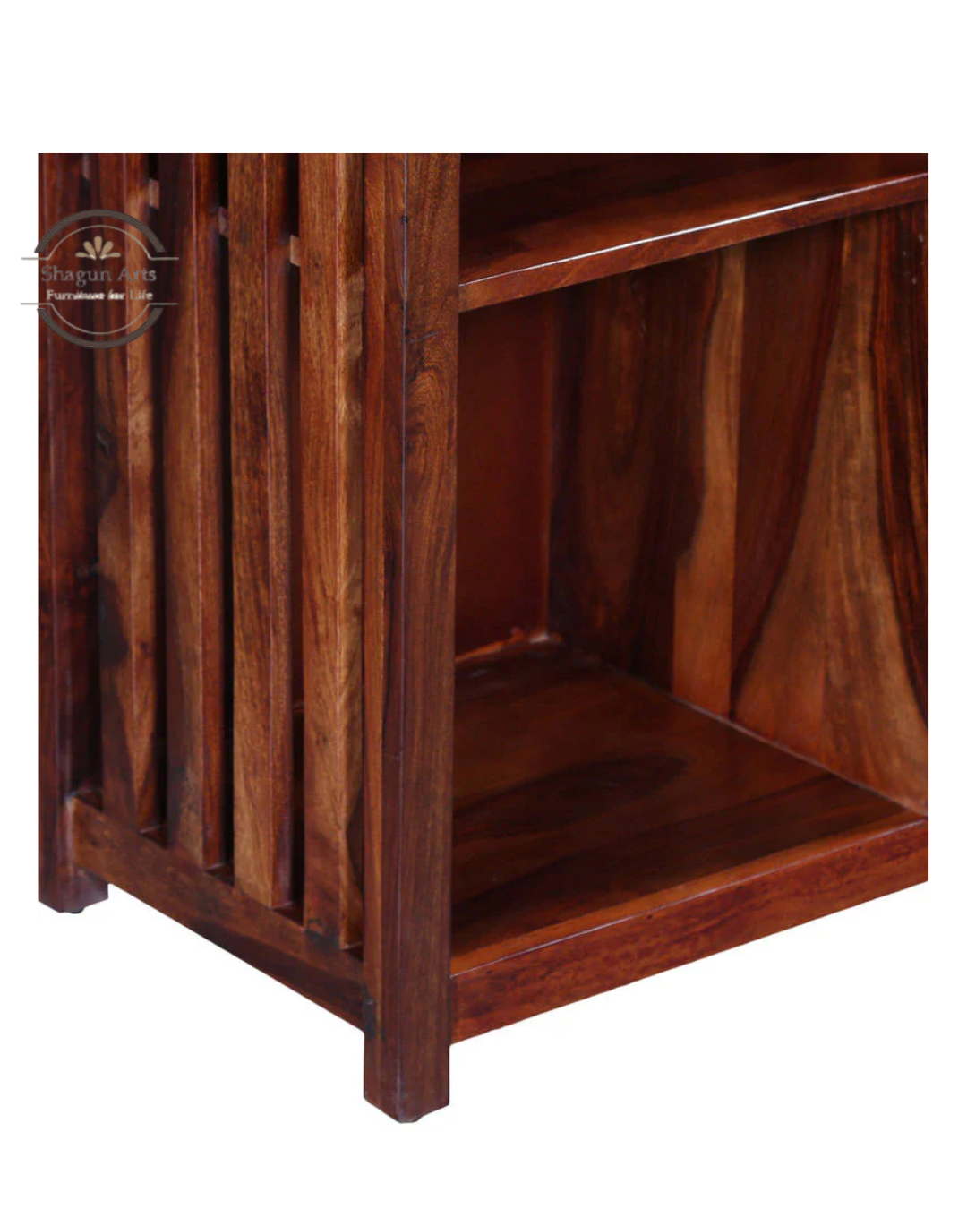 Osias Solid Wood Book Shelf in Honey Oak Finish