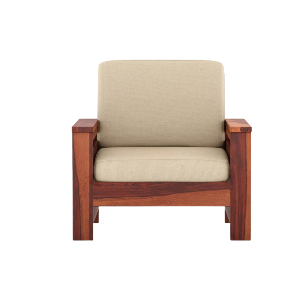 Corbin Solid Sheesham Wood 5 Seater Sofa