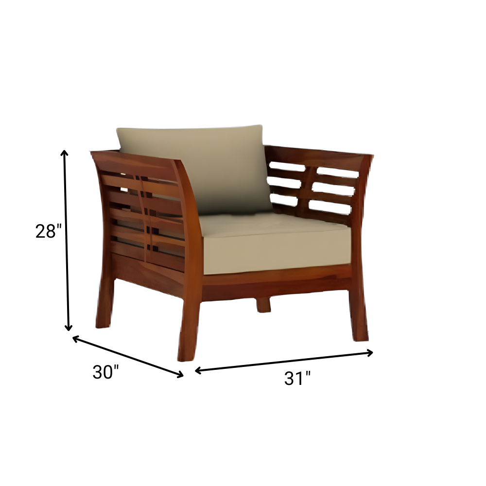 Grayson Solid Sheesham Wood 5 Seater Sofa