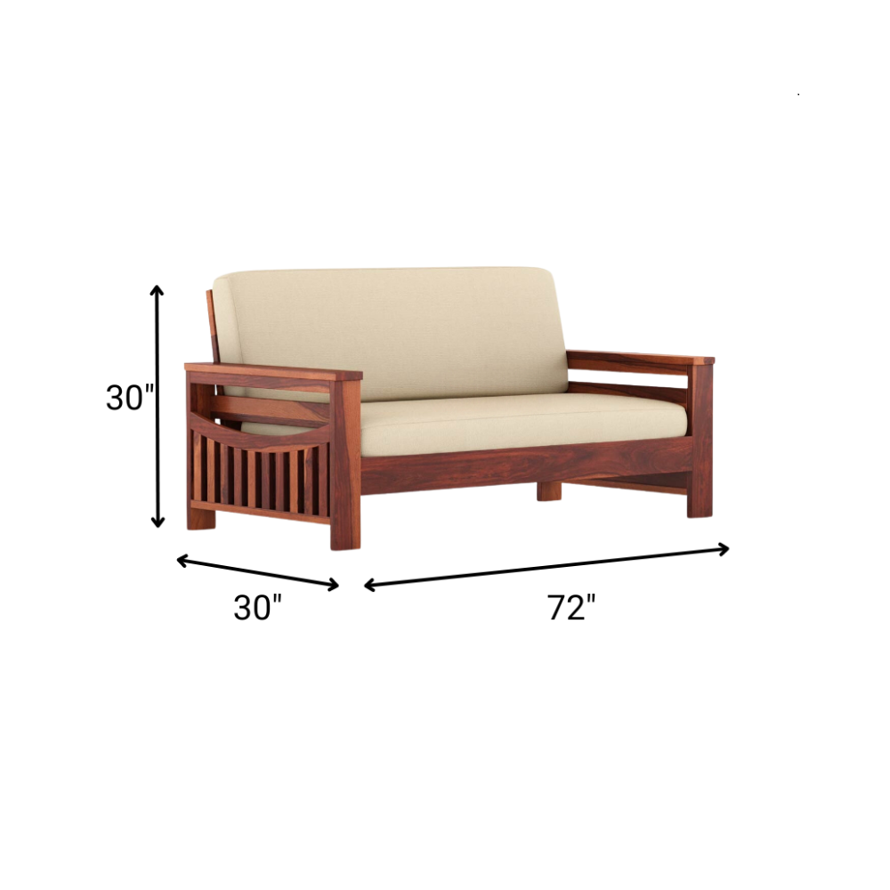 Corbin Solid Sheesham Wood 5 Seater Sofa