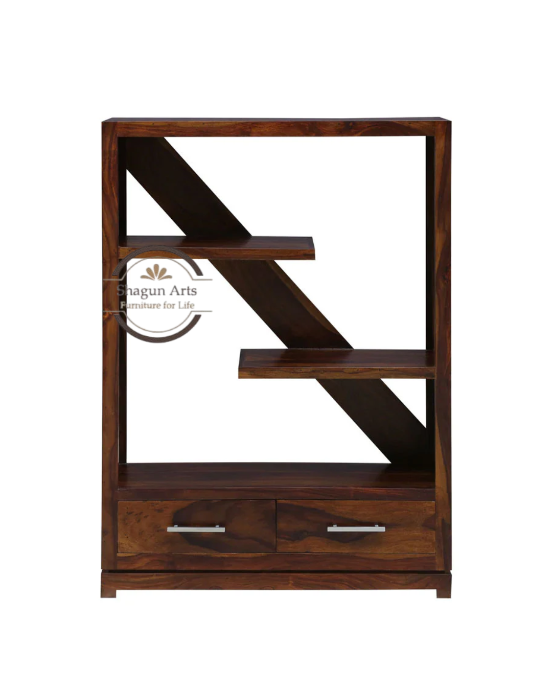 Pietro Solid Wood Book Shelf in Dual Tone Finish