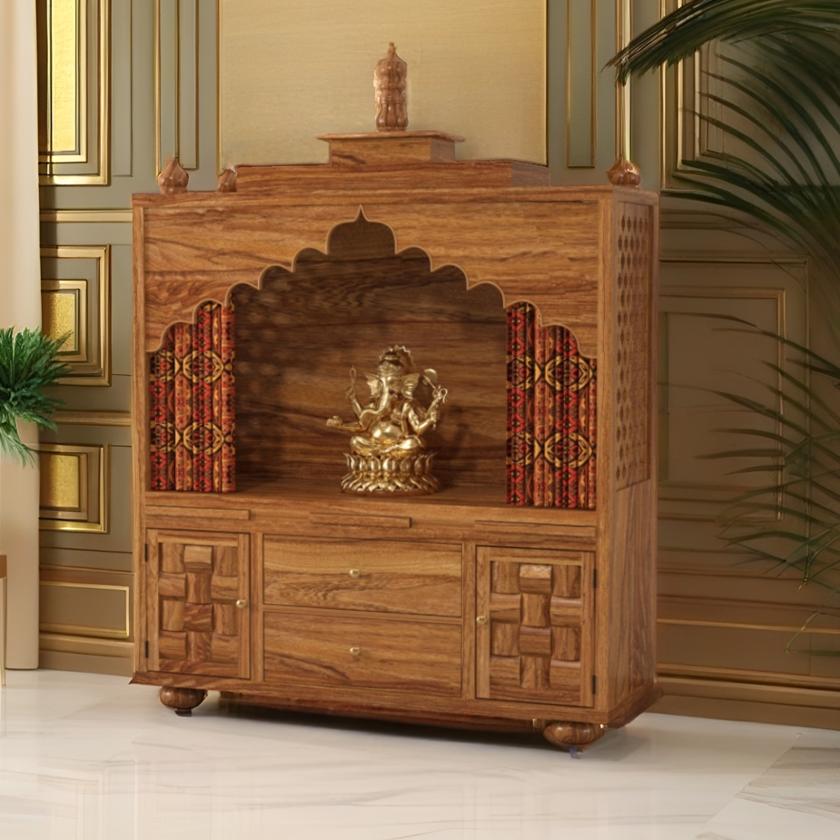 Selene Solid Sheesham Wood Temple