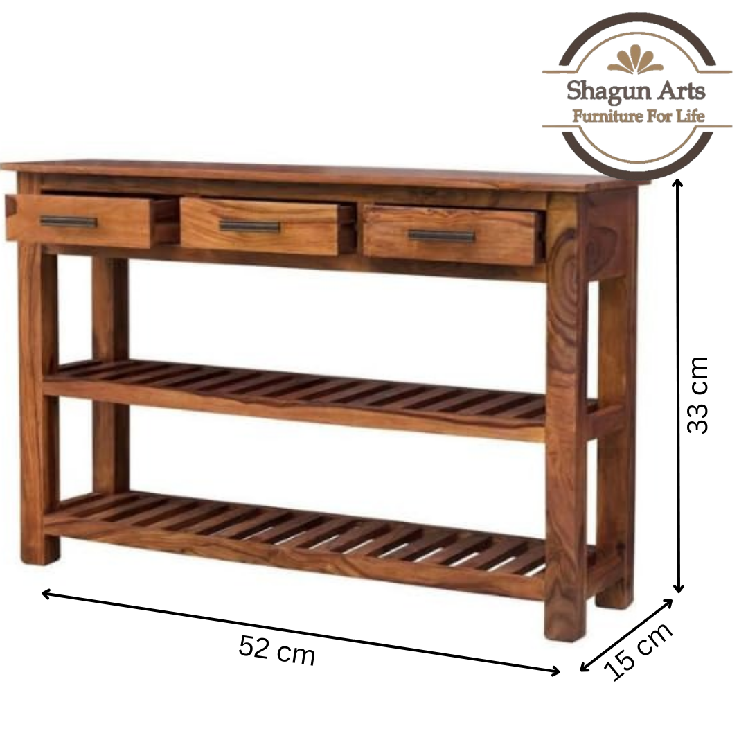 Wooden Console Table with Drawer Storage for Entryway