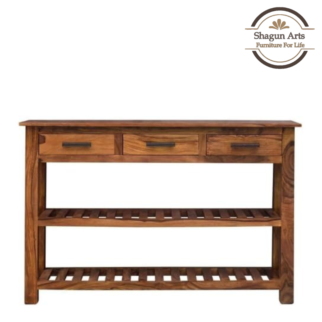Wooden Console Table with Drawer Storage for Entryway
