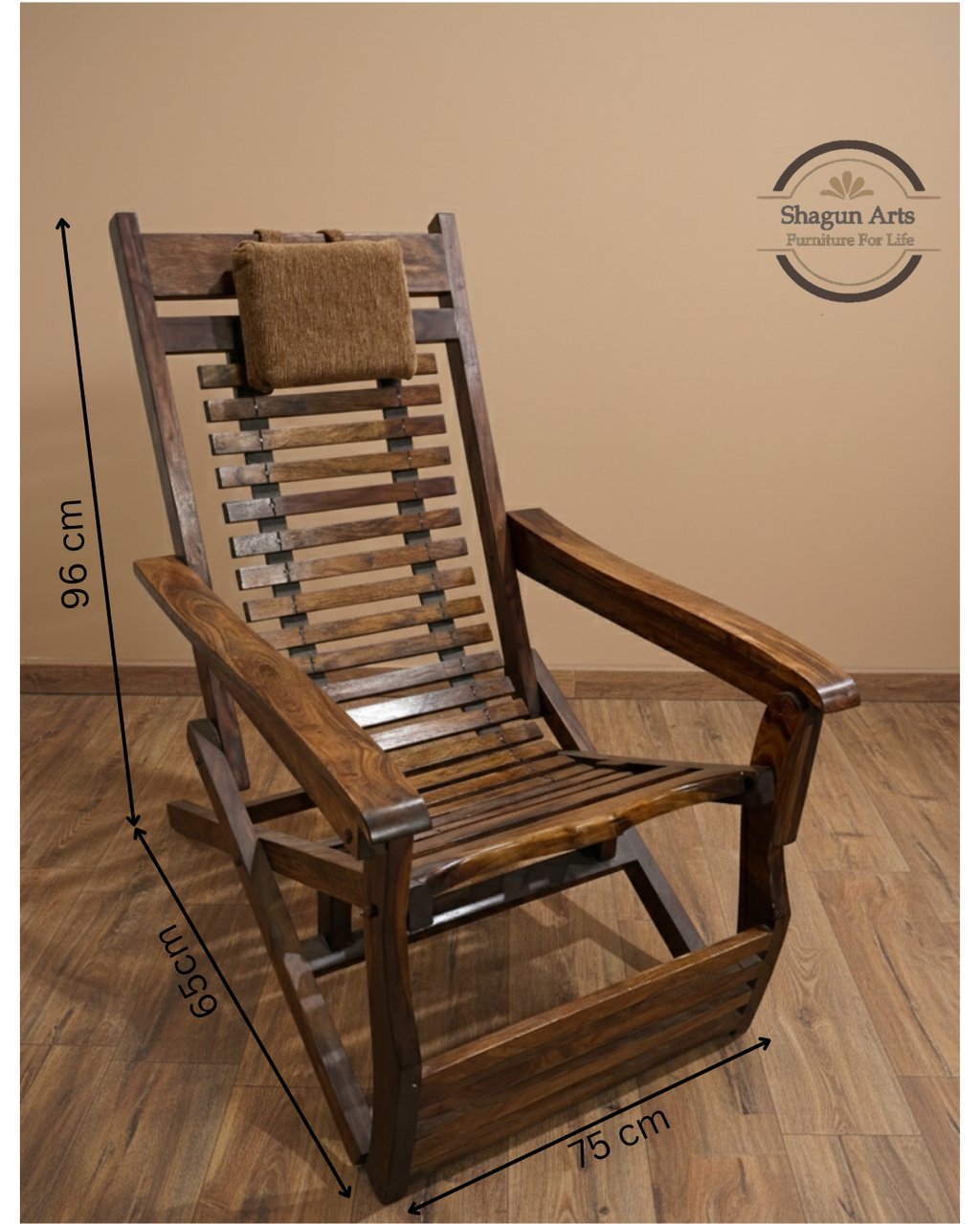 Sheesham Wood Folding Relaxing Beach Chair