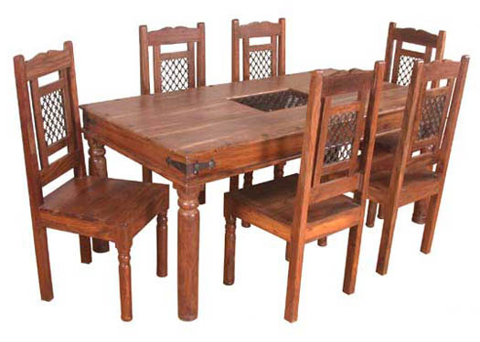 Cambrey 6 Sheesham Wood Seater Dining Table