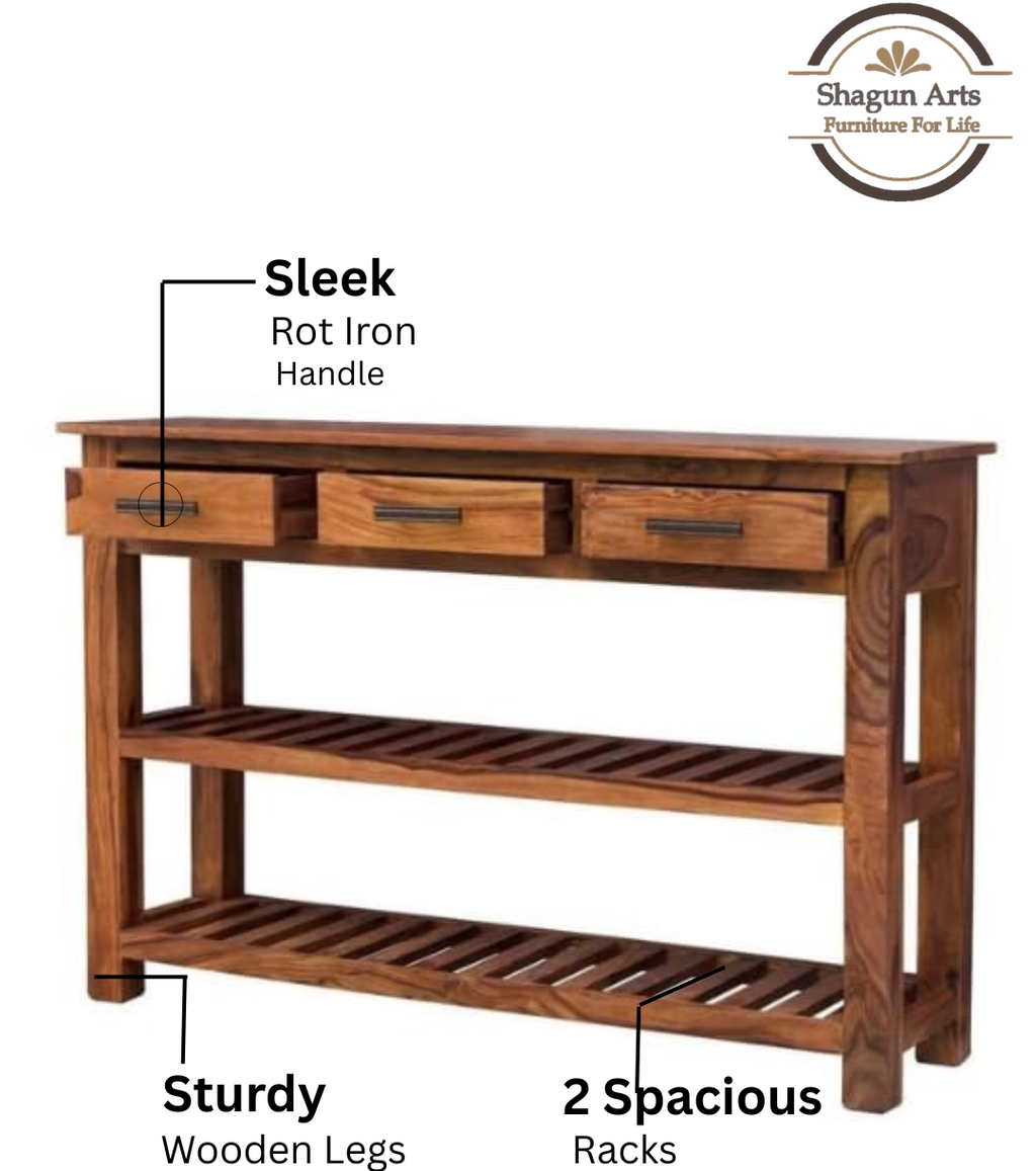 Wooden Console Table with Drawer Storage for Entryway