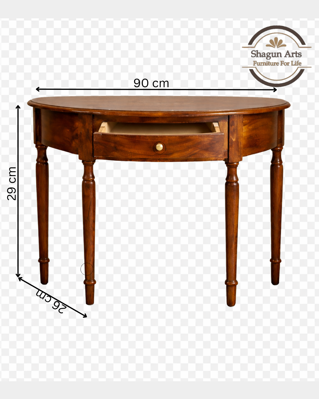 Solid Wood Console Table with Drawer for Entryway