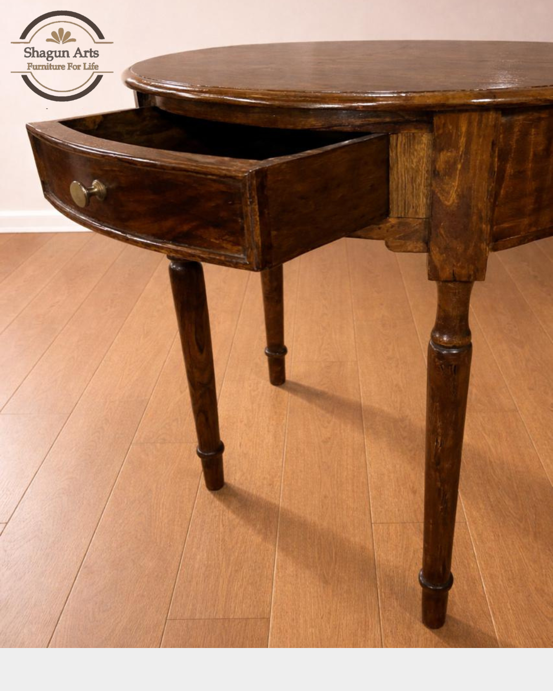 Solid Wood Console Table with Drawer for Entryway