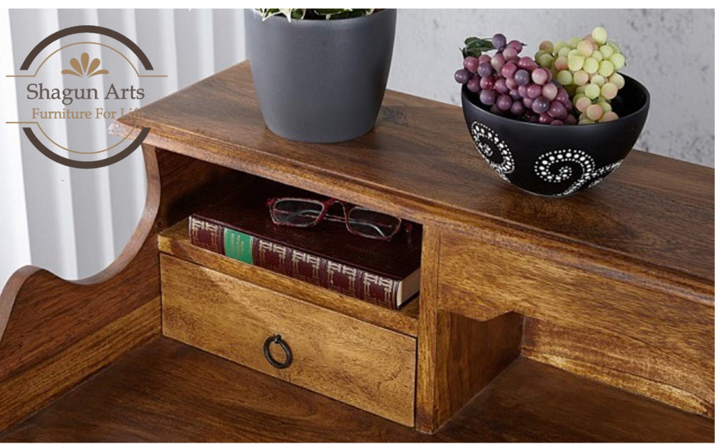 Wooden Study Table with Drawer Storage