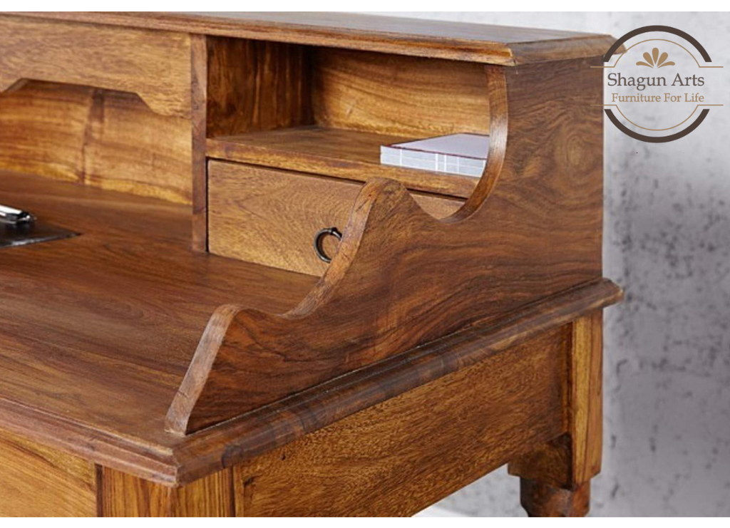 Wooden Study Table with Drawer Storage