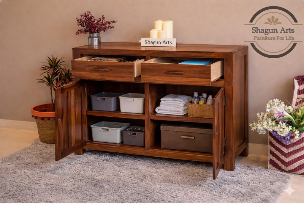 Wooden Sideboard Cabinet for Living Storage