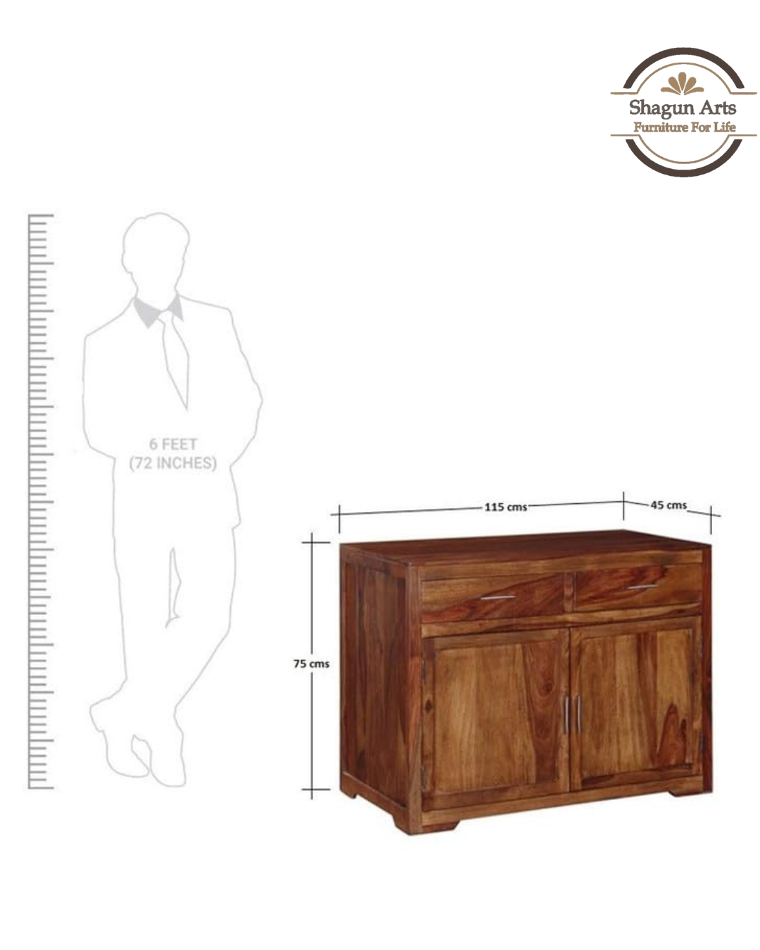 Wooden Sideboard Cabinet for Living Storage