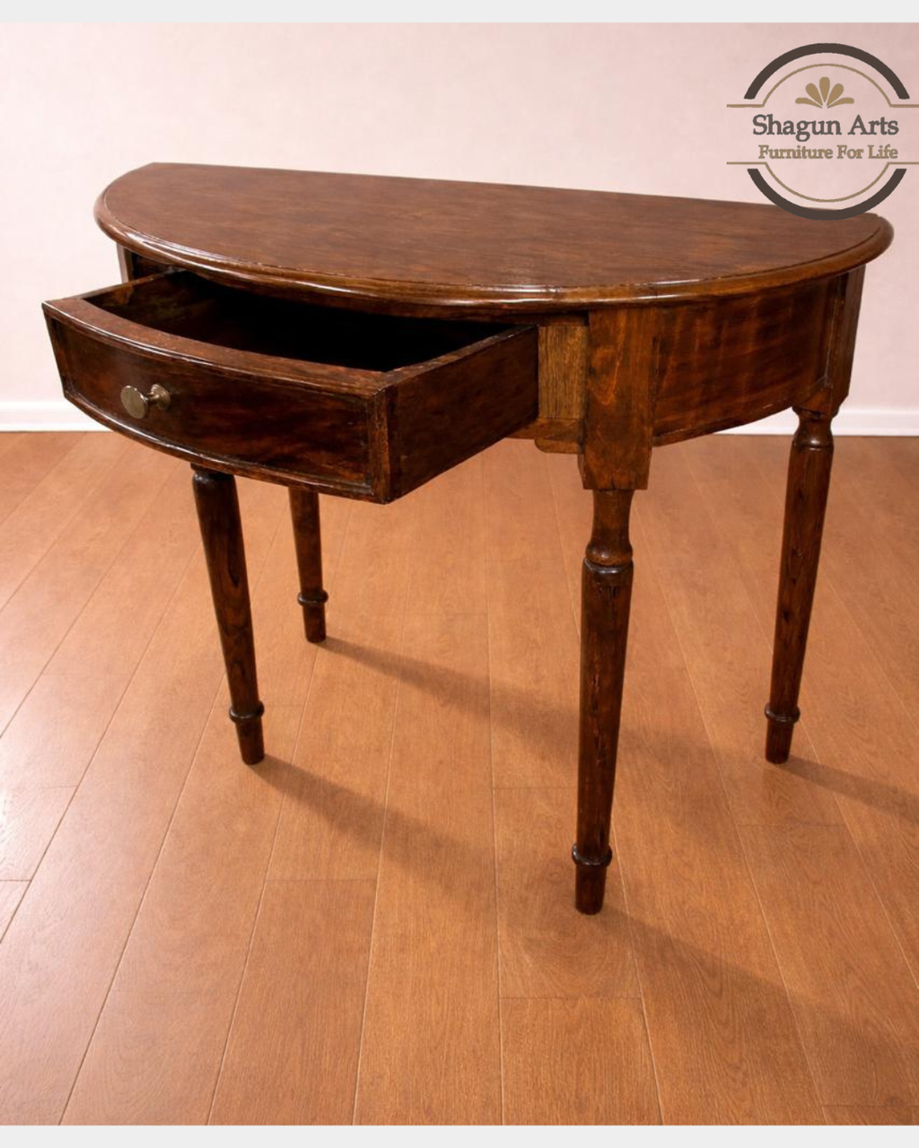 Solid Wood Console Table with Drawer for Entryway