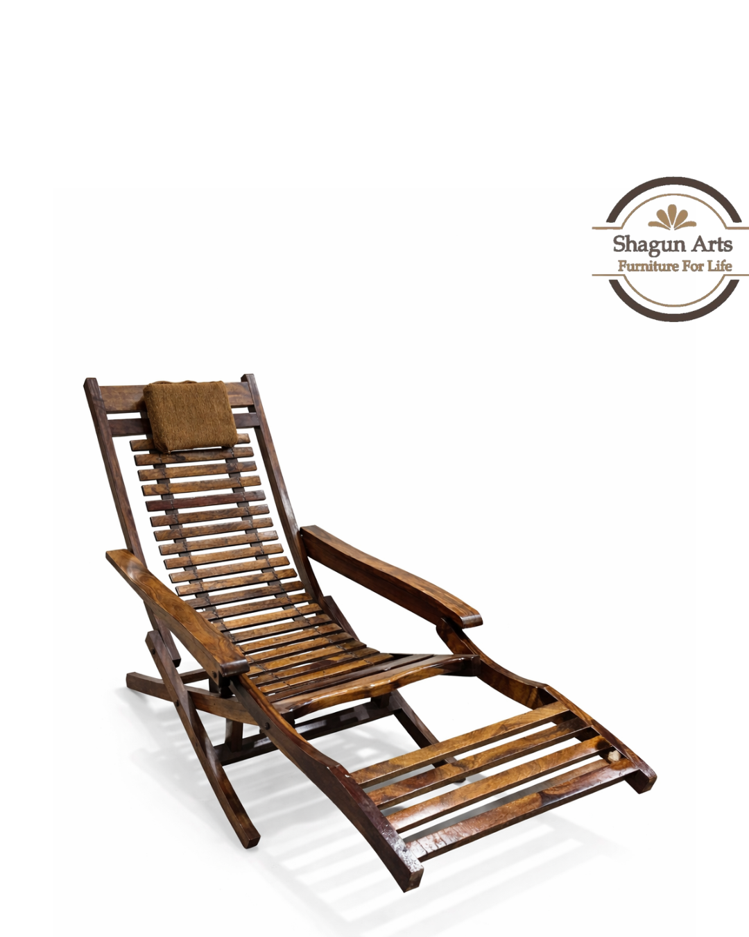 Sheesham Wood Folding Relaxing Beach Chair