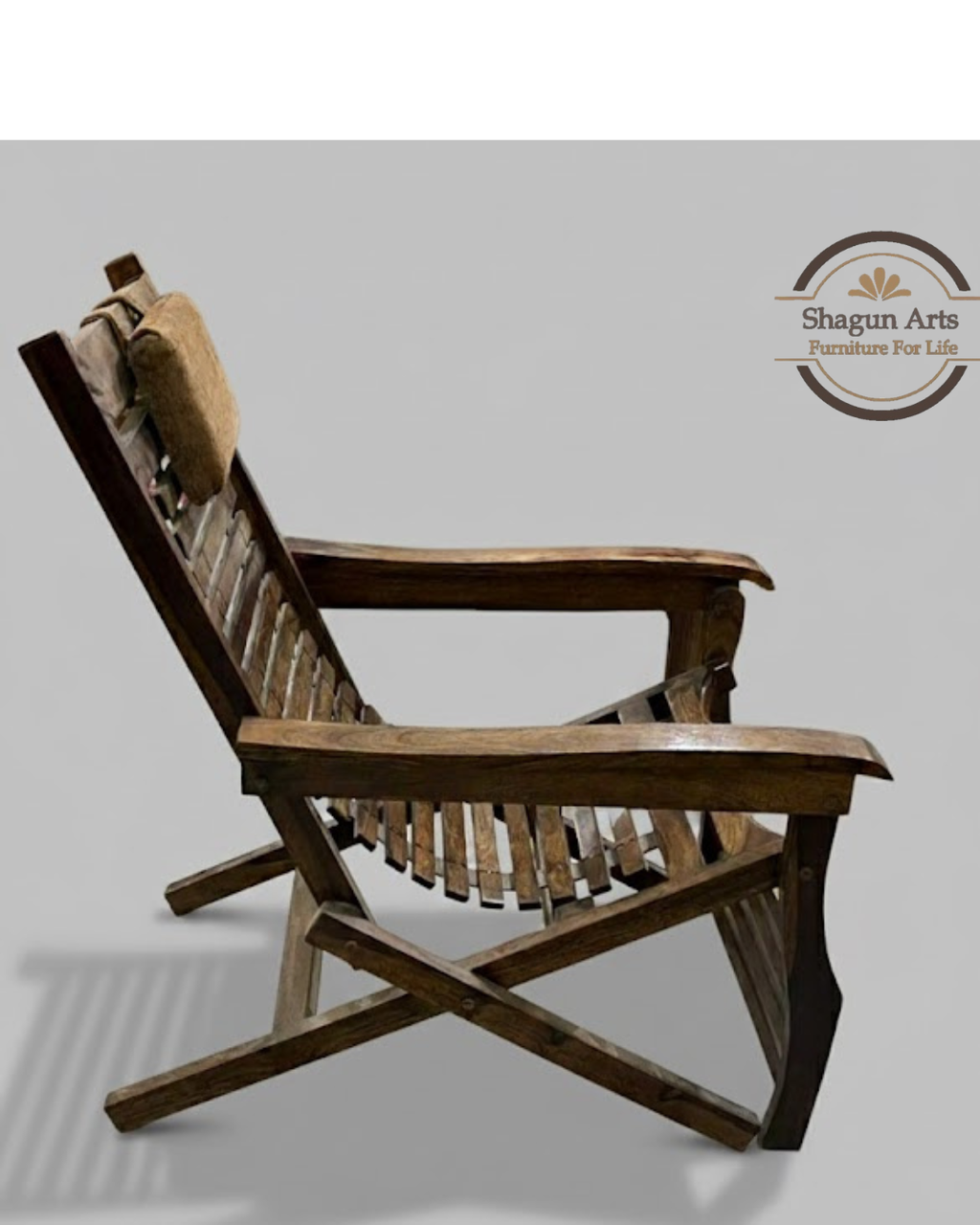 Sheesham Wood Folding Relaxing Beach Chair