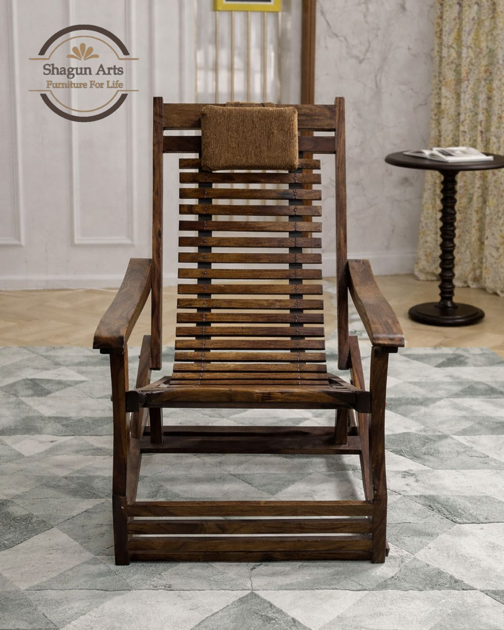 Sheesham Wood Folding Relaxing Beach Chair