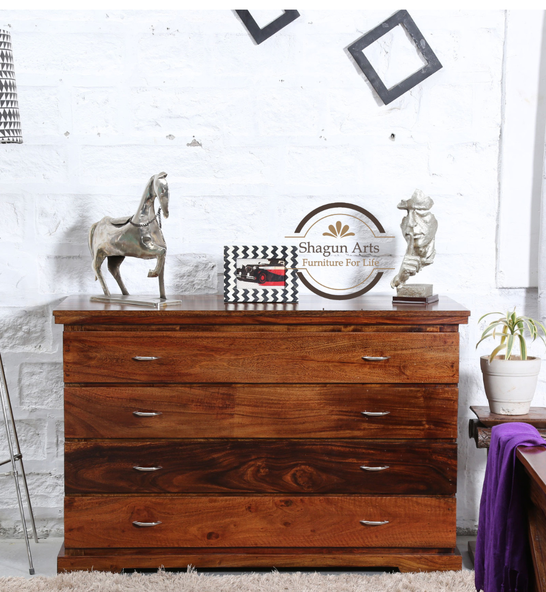 Abbey Wooden Chest of Drawer for Living Storage