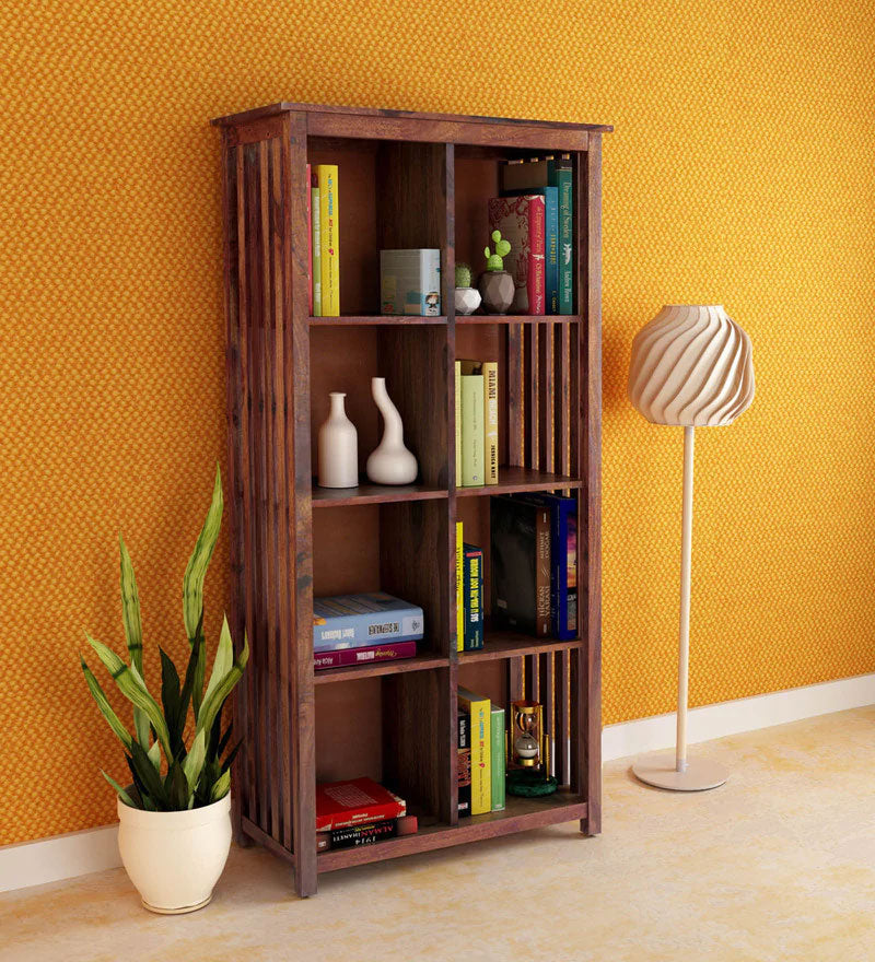 Osias Solid Wood Book Shelf in Honey Oak Finish