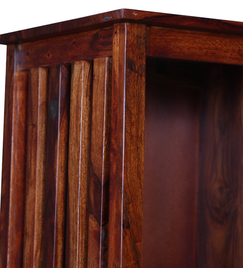 Osias Solid Wood Book Shelf in Honey Oak Finish