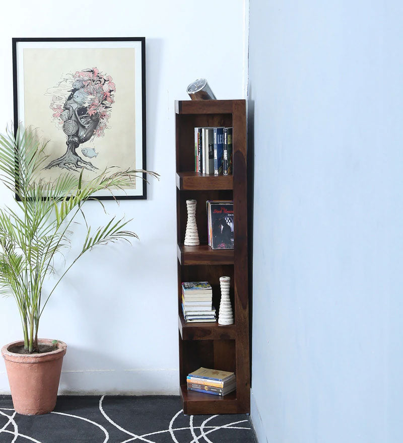 Anderson Solid Wood Book Shelf in Provincial Teak Finish