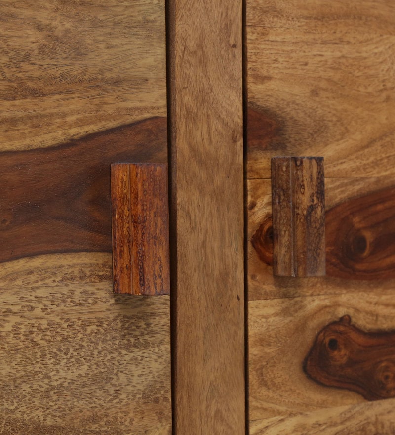Warrican Solid Wood Sideboard in Rustic Teak Finish