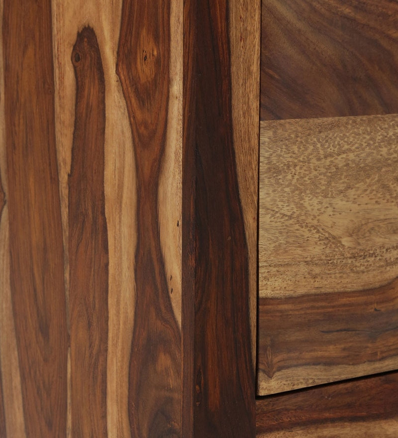 Warrican Solid Wood Sideboard in Rustic Teak Finish