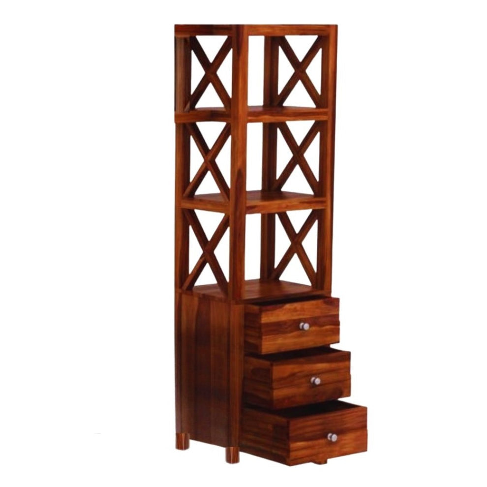 Hestia Solid Sheesham Wood Bookshelf