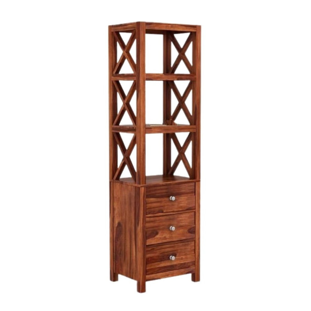 Hestia Solid Sheesham Wood Bookshelf