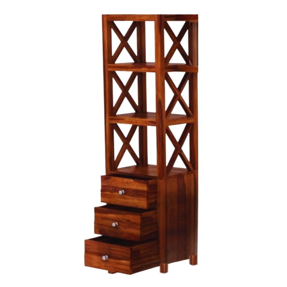 Hestia Solid Sheesham Wood Bookshelf