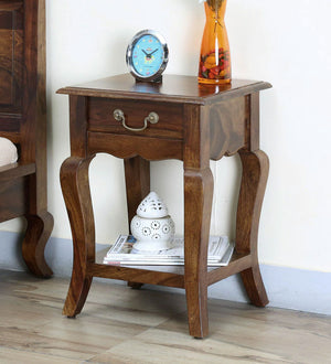 Boho Bed Anne Solid Wood Night Stand in Provincial Teak Finish