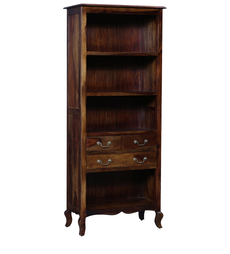 Hamlin Wood Book Shelf in Provincial Teak Finish