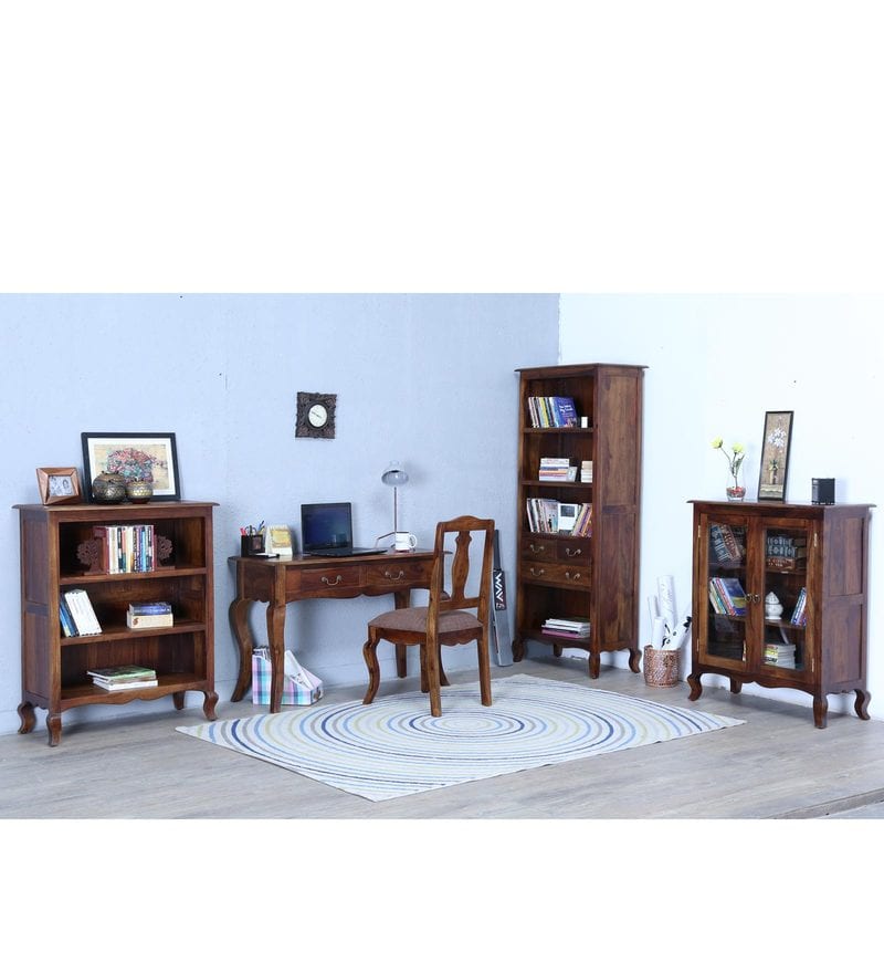 Osias Solid Wood Book Shelf in Provincial Teak Finish